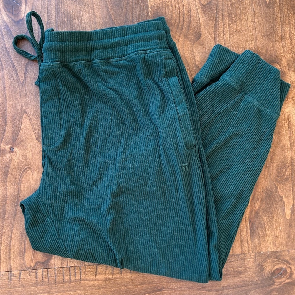 Tommy John Men's Brushed Ribbed Joggers Green XL - Picture 2 of 5
